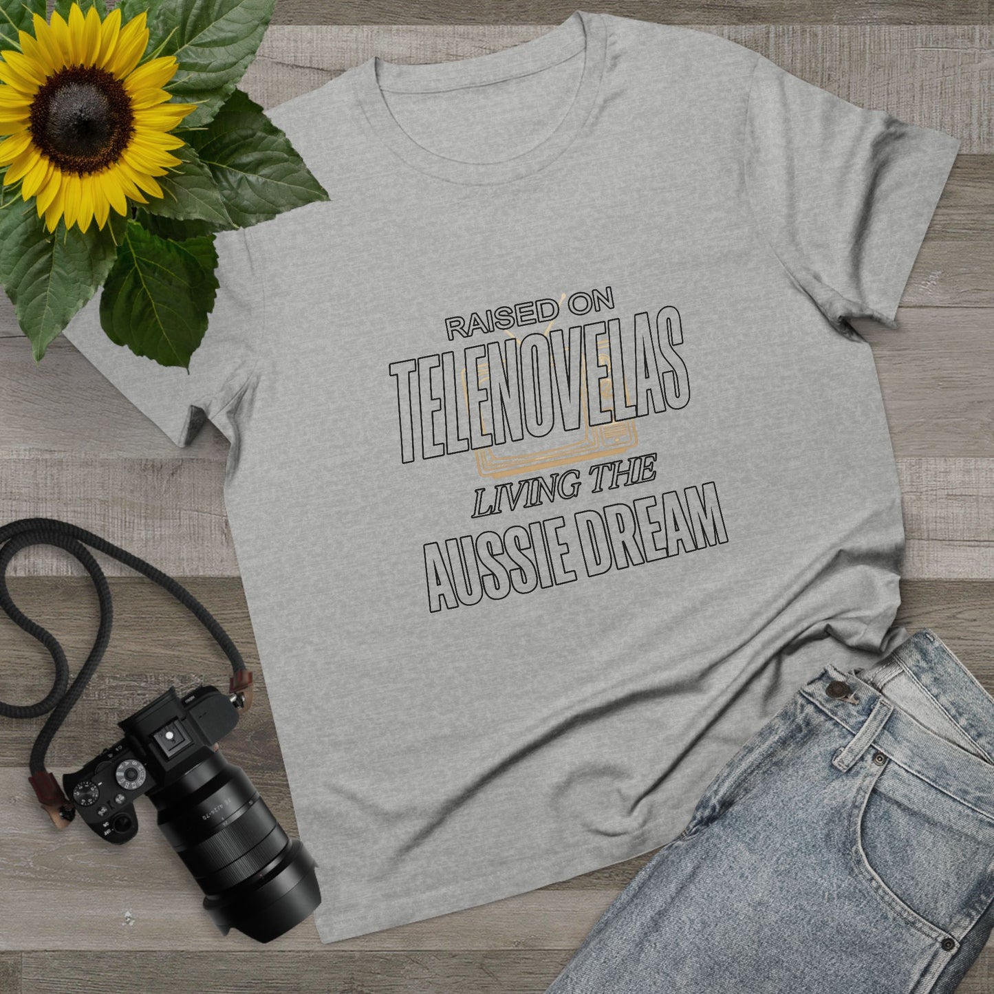 Raised on Telenovelas Living the Aussie Dream T-Shirt | Funny Latino Tee Australia