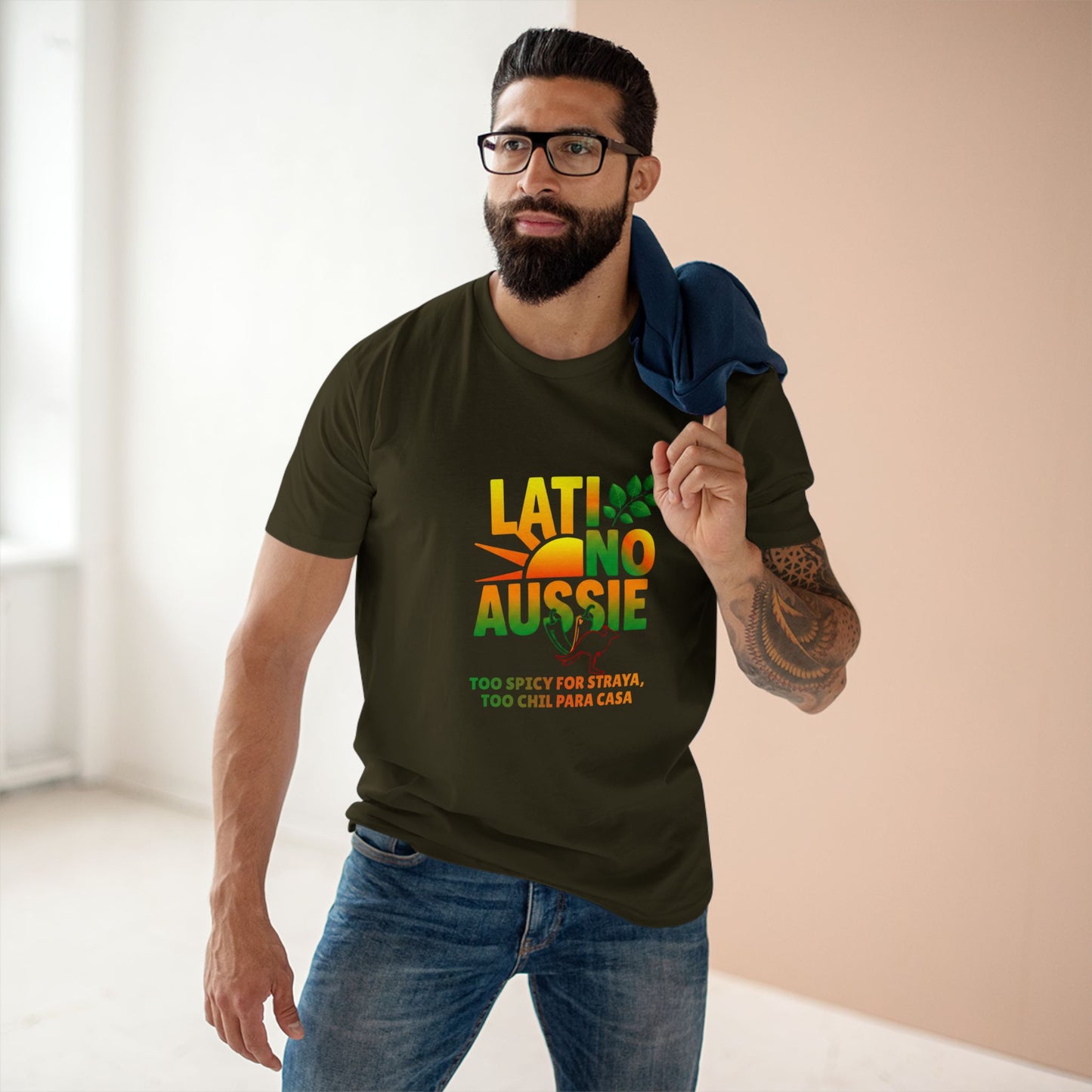 Latino Aussie T-Shirt | Latin Australian Men Pride Tee | Gift for Latinos