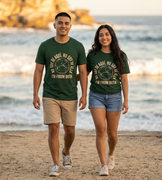 No Soy de Aquí, No Soy de Allá T-Shirt | Latin Australian Unisex Pride Tee | Gift for Latinos