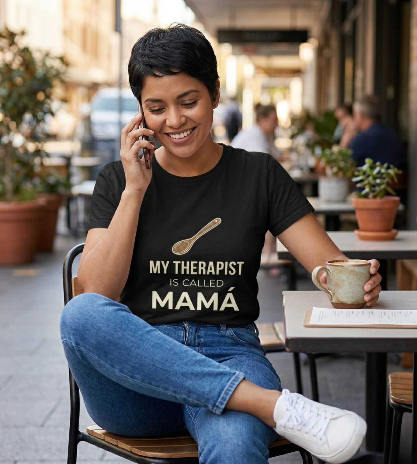 My Therapist is Called Mamá T-Shirt | Funny Latin Family Gift Australia