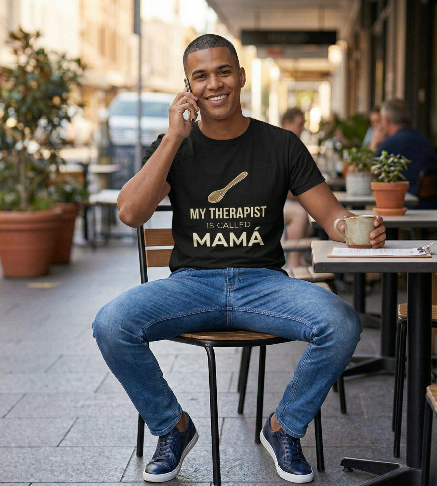 My Therapist is Called Mamá T-Shirt | Funny Latin Family Gift Australia