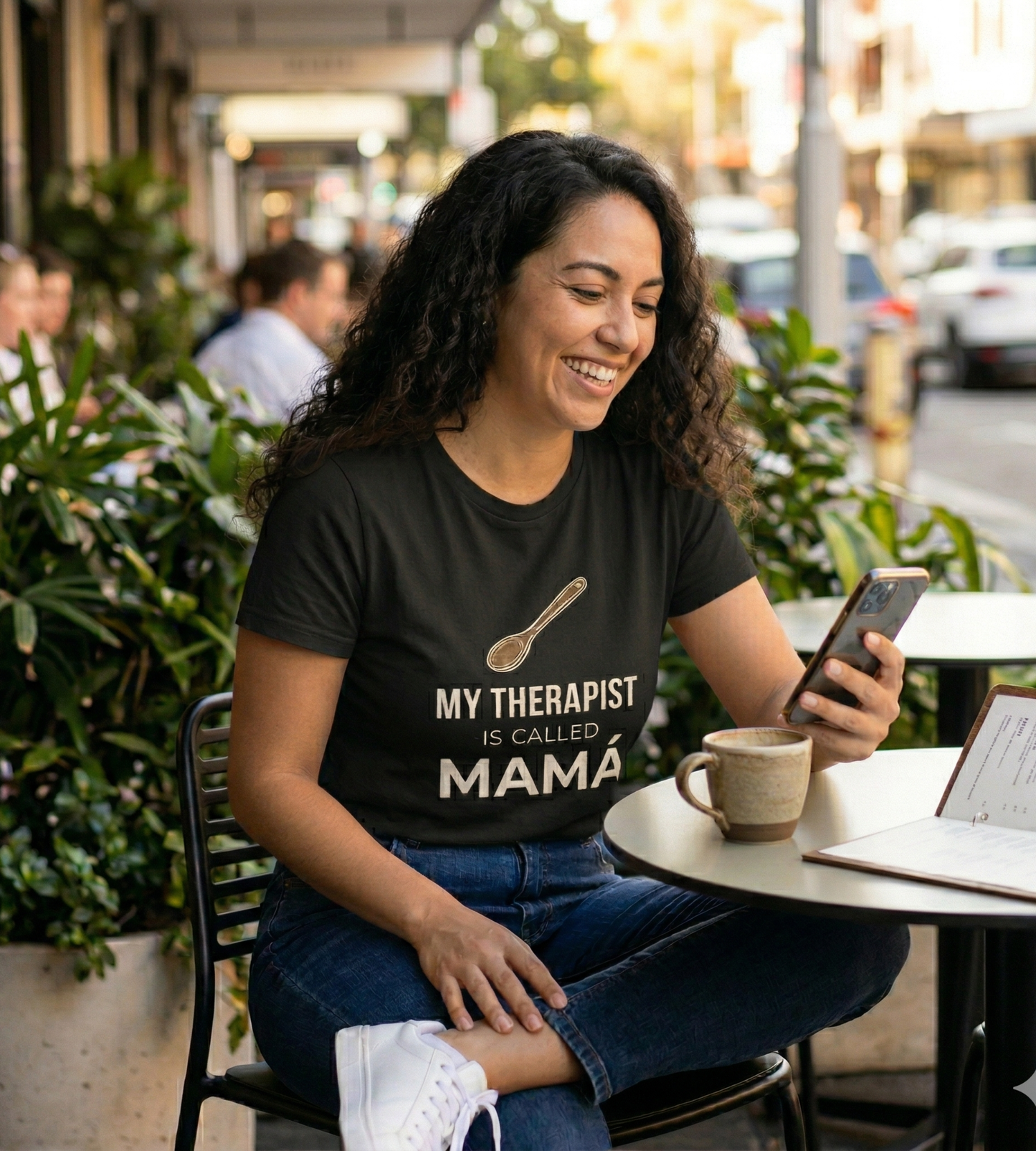 My Therapist is Called Mamá T-Shirt | Funny Latin Family Gift Australia